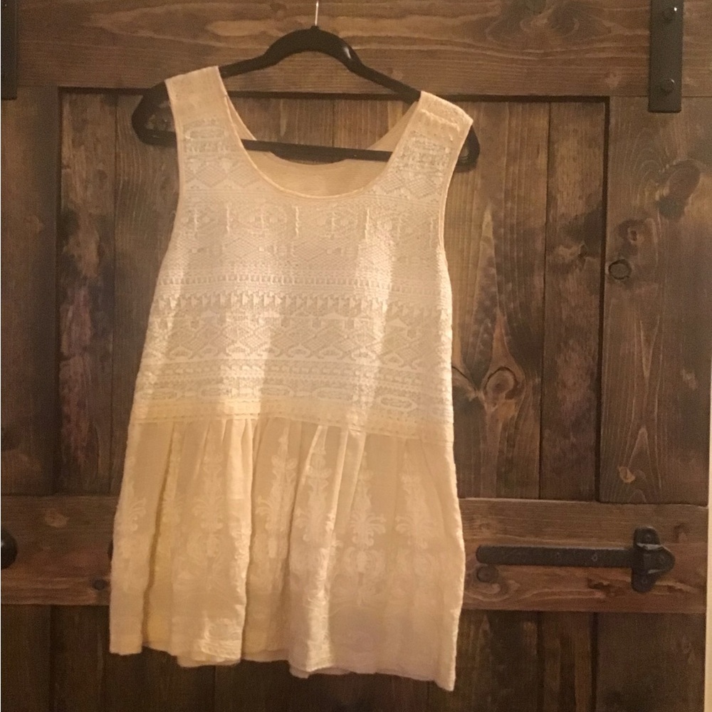 Cream Embroidered top - Picture 3 of 4